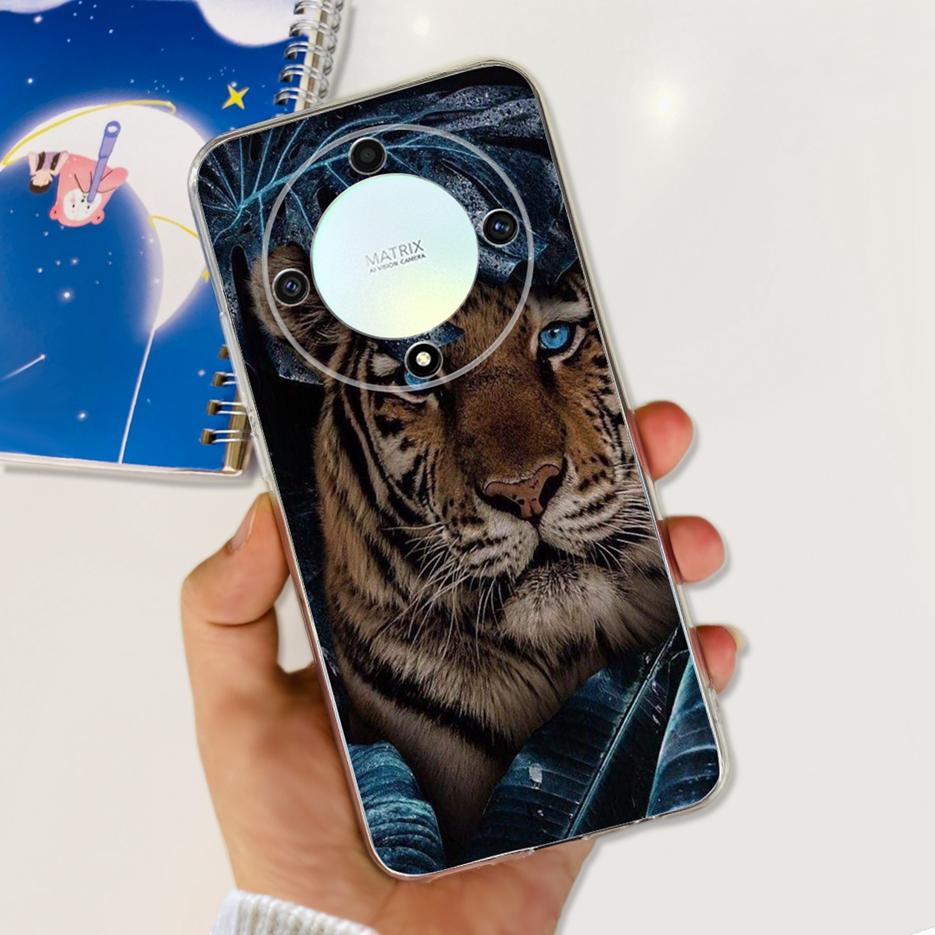 For Honor X9b 5G Case ALI-NX1 Cute Cat Butterfly Painted Cover Soft Silicone Phone Cases For Honor X9b X 9b HonorX9b Soft Fundas
