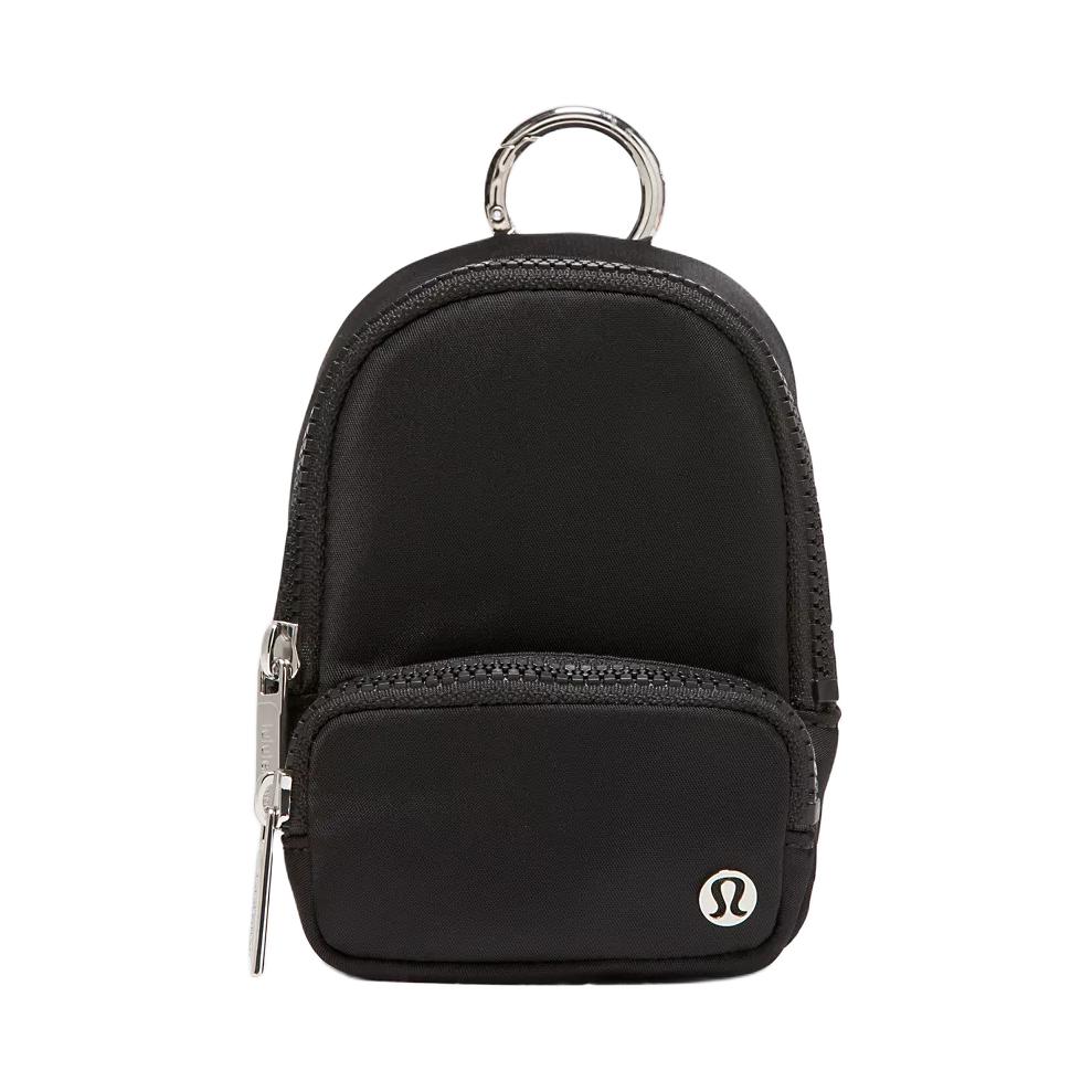 Lululemon Everywhere Brand Metal Logo Waterproof Nylon Wallet Nano Men Wallet Black Silver LU9CRYS-0393 Black & Silver/BLK/SLVR