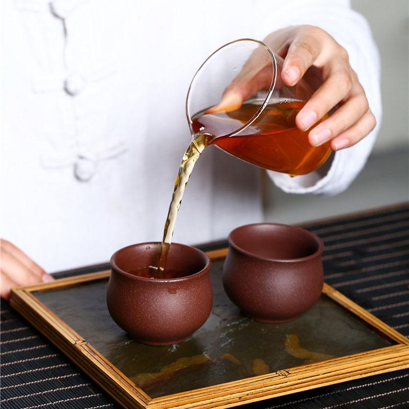 110ml Boutique Chinesische Yixing Lila Ton Teetasse Reise Meditationsbecher Handgefertigt Boutique Teeschale Meistertasse Kundenspezifisches Teeset