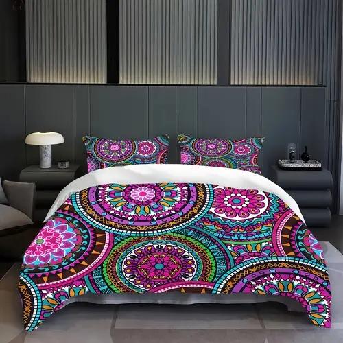Mandala Duvet Cover Mandala Background Theme Duvet Cover Suitable For Children Kids And Adults Soft Comfortable And Breathable