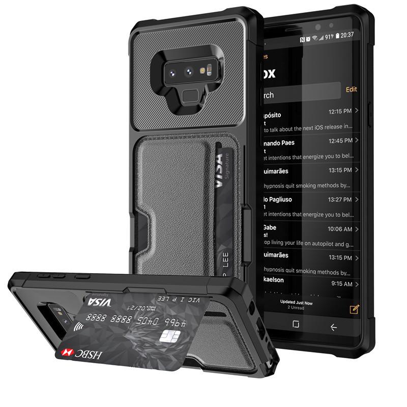 Samsung S26 Ultra Magnetic Leather Phone Case - Card Slot & Anti-Fall Protection for Note 20 Ultra