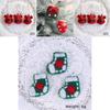 Christmas Tree Wool Felt Ornaments With Cartoon Design For Holiday Decor