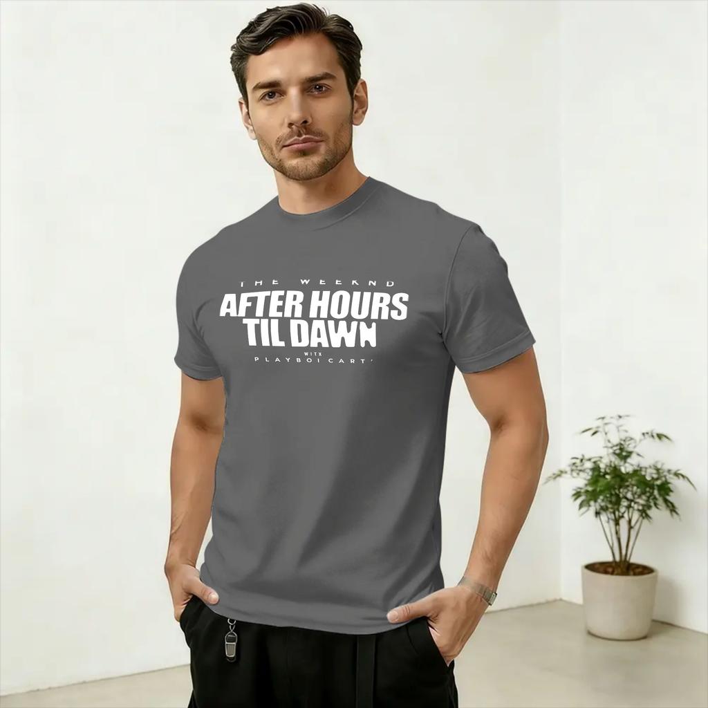 After Hours Til Dawn Stadium Tour 2026 TShirt Unisex Funny Cotton Tee Shirt Round Neck Short Sleeve T Shirts 4XL 5XL 6XL Tops