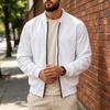 Men's Stand Collar Long Sleeve Jacket Casual Fashion for Everyday Wear