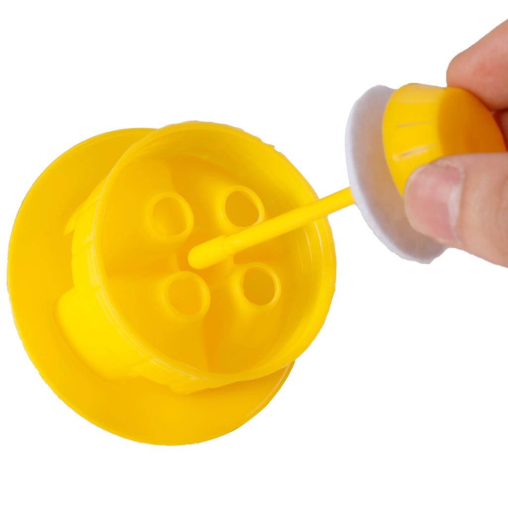 4-Holes Fruit Fly Trap Bottle Garden Orchard Greenhouse Cucumber Fruit Flies Needle Bee Drosophila Round- Shape Yellow Trap 1Pc