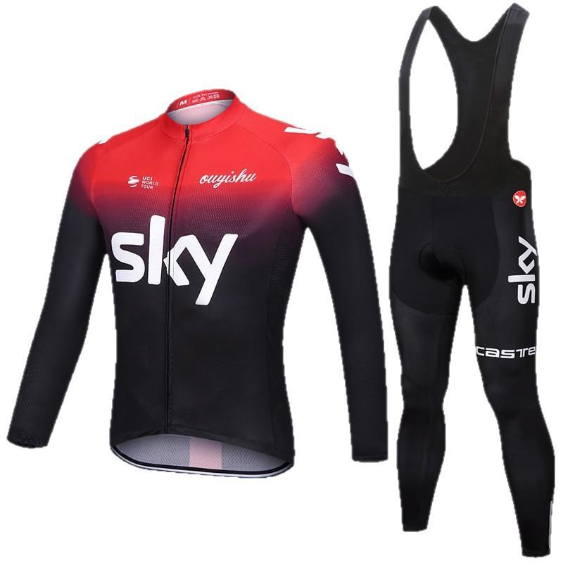 Mens Cycling Jersey Bib Shorts Set Lightweight Quick-Dry Mountain Road Bike Ride