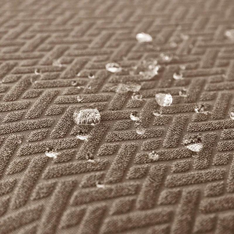 Gestrickter Hockerbezug Köper T-förmig Wasserdichte Schale Stuhlbezug Elastisch Rutschfest Einfarbig Zuhause Speziell geformter Stuhlbezug