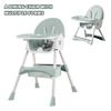 Foldable Baby High Chair, Feeding Chair, Table and Chair, Children's High Chair, Removable Double-layer Tray