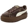 Platform Trace Womens Sneakers Coffee Brown Cream Vanilla Gold 406752-02
