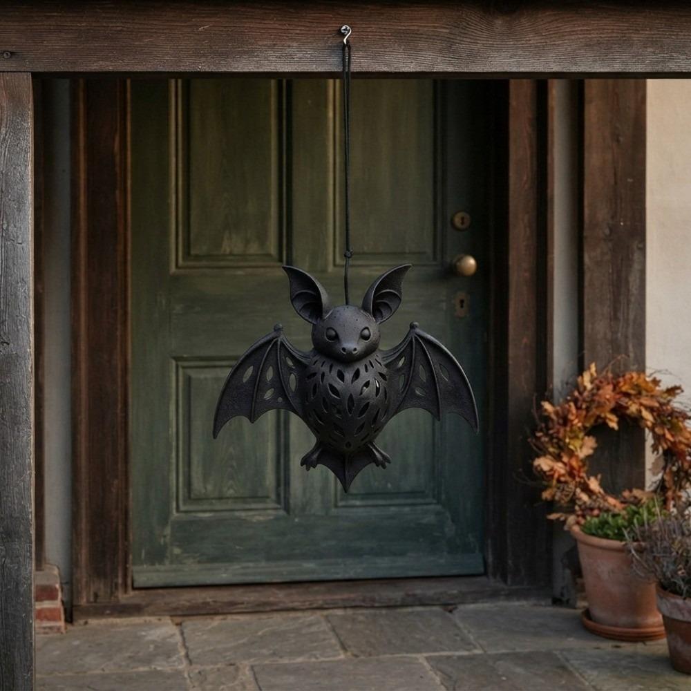 2PCS Plastic Gothic Style Halloween Bat Light Openwork Halloween Bat Lampshade  Ghost Festival