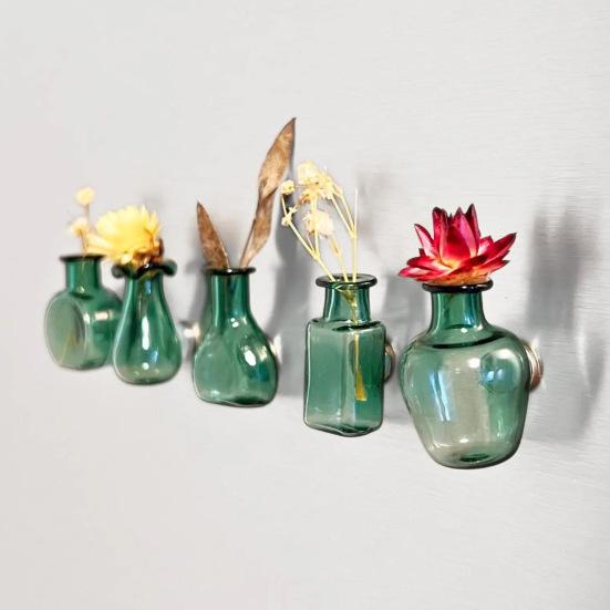 5/10Pcs Mini Vase Refrigerator Magnet DIY Home Office Kitchen Locker Fridge 3D Miniature Resin Flower Vase Pot Magnetic Decoration Ornament