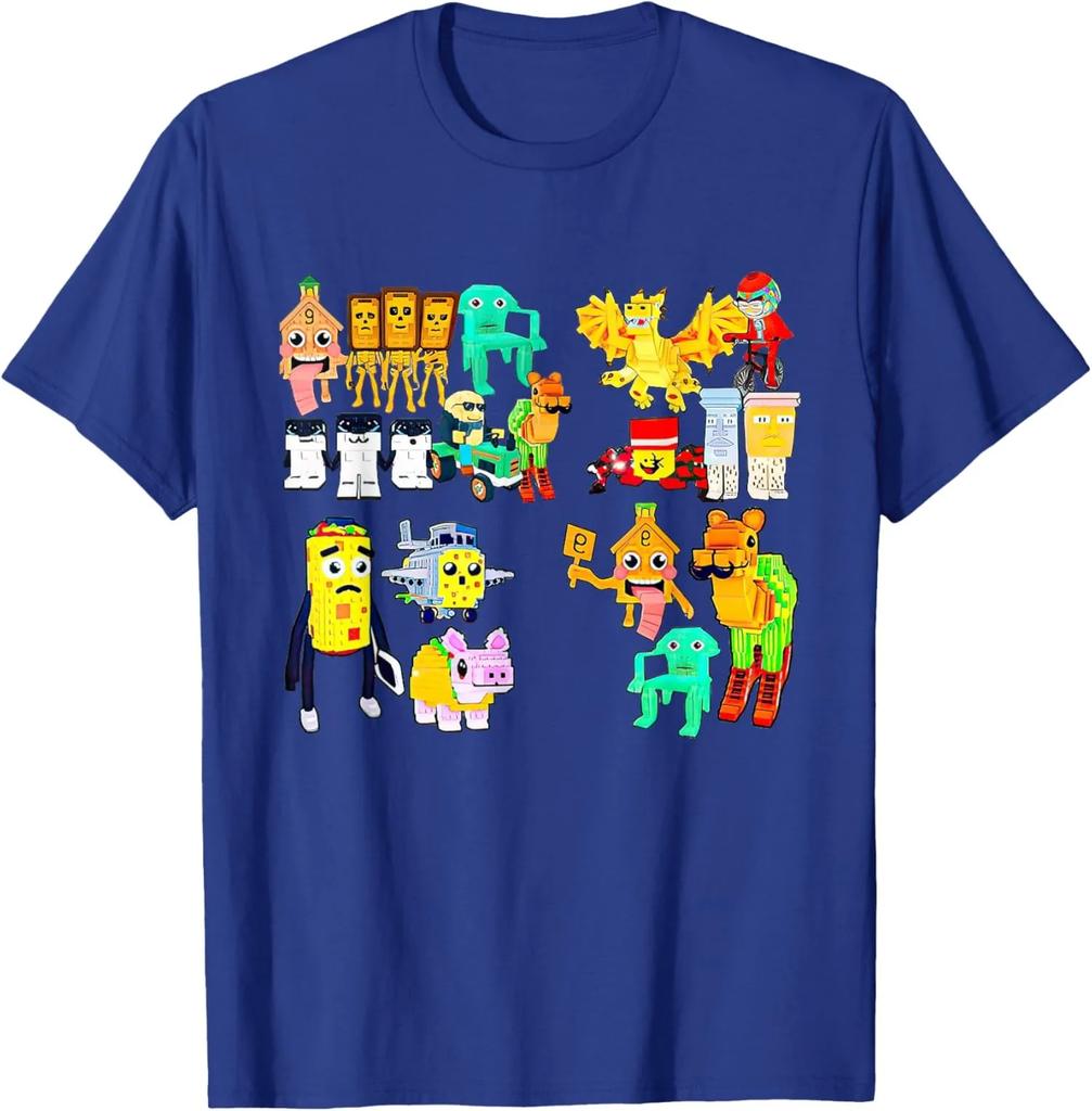Characters Graphic Print Short Sleeve Crewneck Cotton TShirt for Unisex