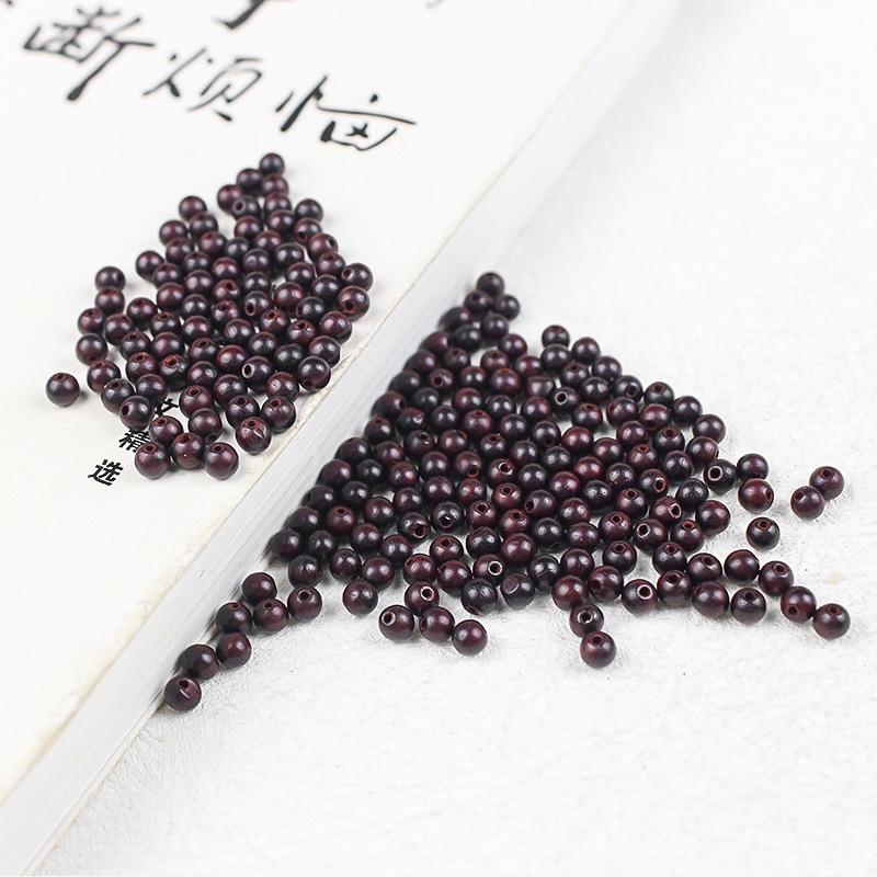 4mm Zambian Purple Sandalwood Beads for DIY Buddhist Bracelets Jewelry Accessories