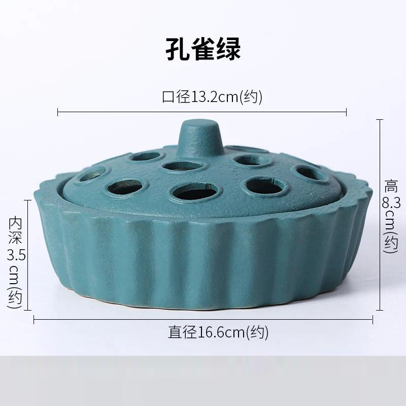 Creative Chinese Lotus Pod Shaped Ceramic Incense Burner, Household Indoor Large Mosquito Repellent, Aromatherapy Burner, 1Pc