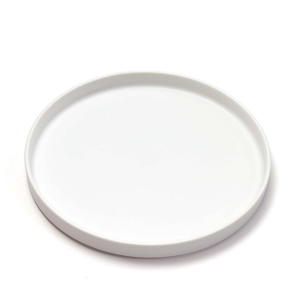 Tatara One Matt Mikrowellen- und Spülmaschinenfest Professionell Perfekt für Zuhause Mino Hergestellt in Produkt 191057 Teller, Keramik, Schlicht, Flach, Weiß, Stein, Luca,