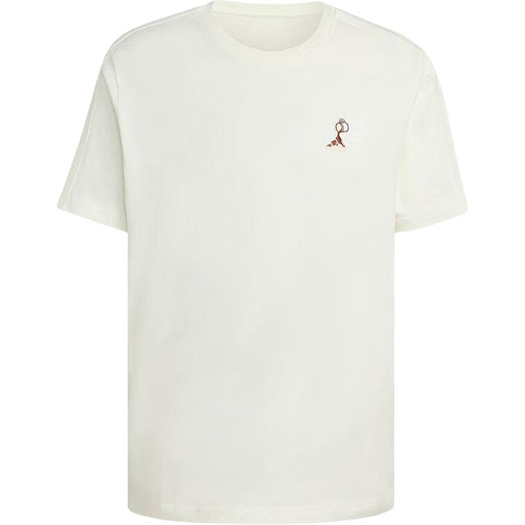 Adidas T Shirts Men s Ecru Crew Neck Moderate KB4845 2XL