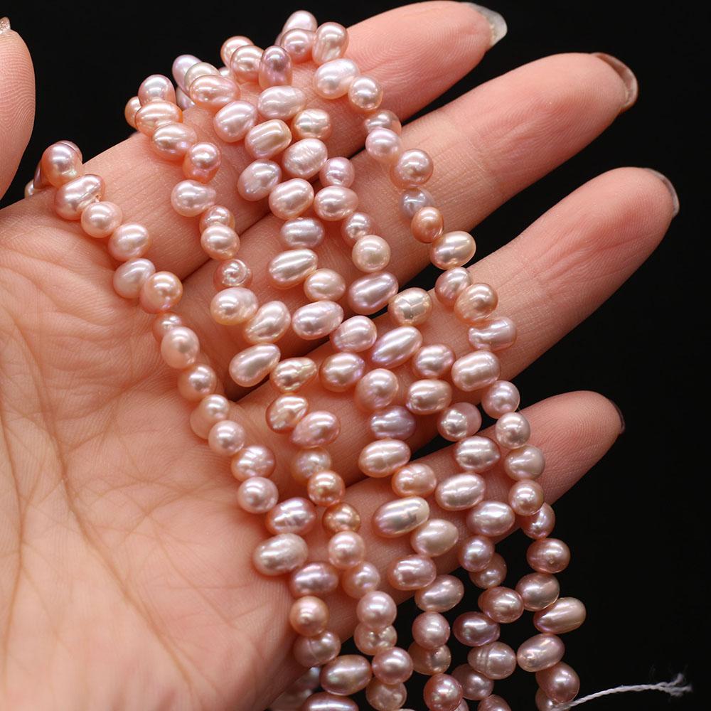 

1 нить 3*7 жемчужных бусин в форме риса 4-5 мм для изготовления ювелирных изделий своими руками браслет серьги ожерелье аксессуар поддержка дропшиппинг 4-5mm фиолетовый