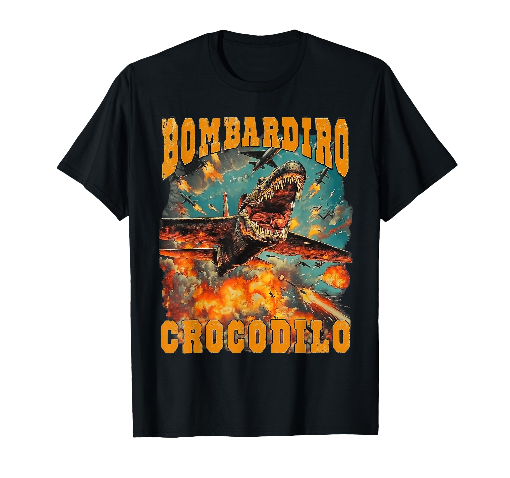 

Bombadillo Crocodile Meme Crocodile Fire - Italian Brainrot T-Shirt