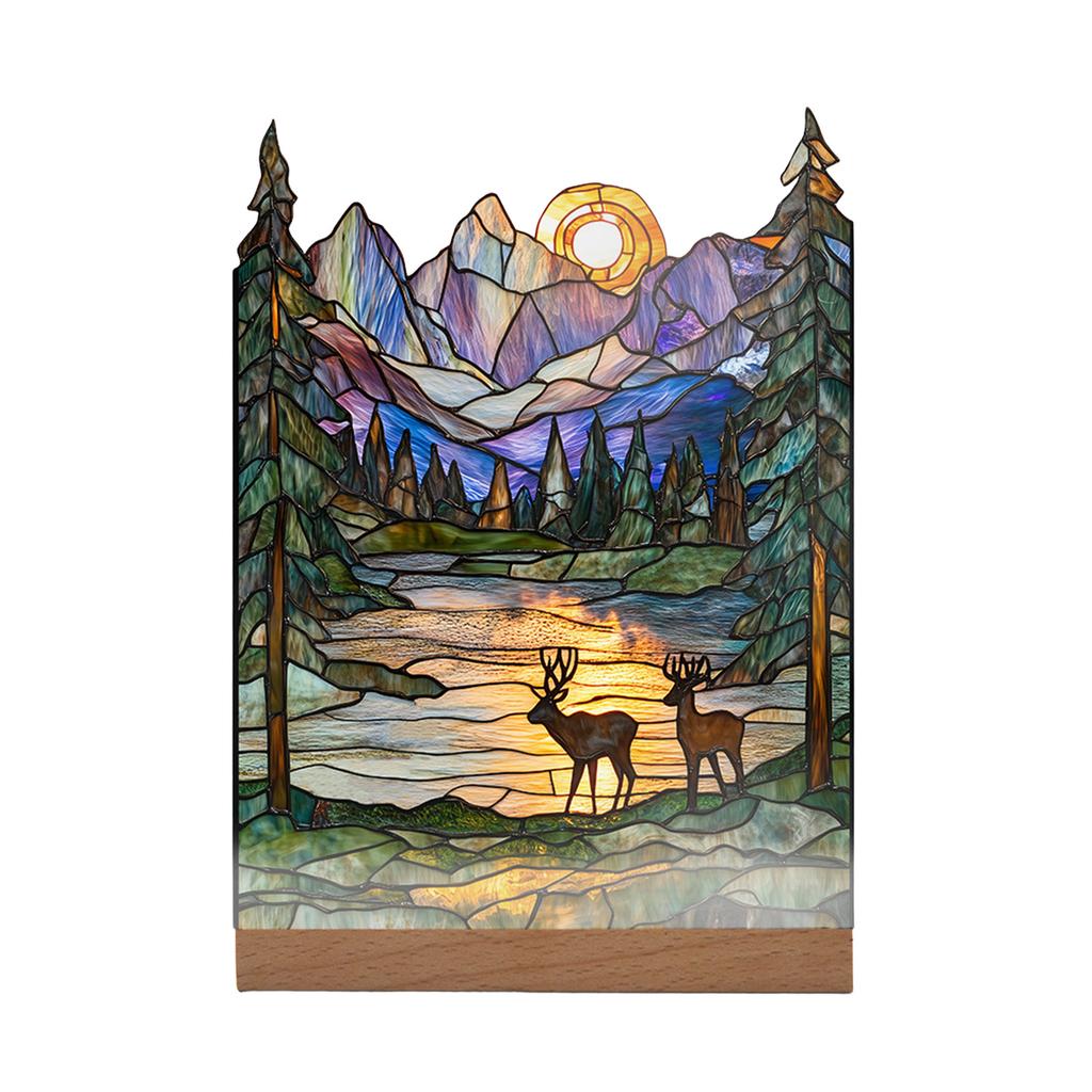 Minimalist 2D Flat Decorative Piece With Base, Multi Colored Acrylic Craft, Suitable For Desktops, Bookshelves, And Other Artistic Decorations.