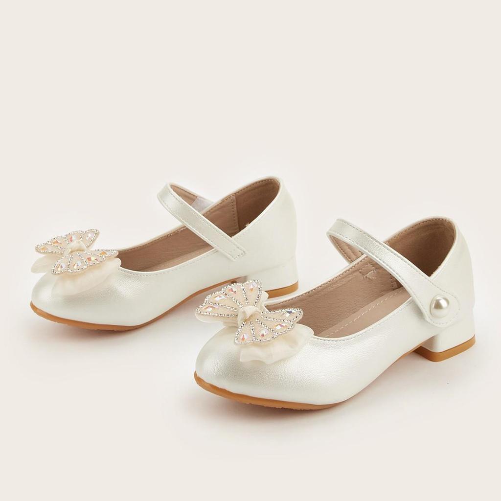 Collezione Inverno 2025: Tacchi Alti da Principessa per Bambina - Scarpe in Pelle con Fiocco per Bambini, alla Moda e Versatili