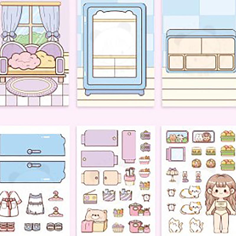 

Pinch Music Quiet Book Симпатичная 3D-наклейка Книга Сцена Коллаж Материал Diy Материал Украшения Наклейка