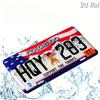 Digital State License Plate Car Metal Decor 15x30cm