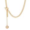 Chain Geometric Statement Necklace For Women In Trendy Gold And Finishes Silver