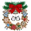 Christmas Special Shaped Diamond Painting Hanging Wreath Xmas Tree Crystal Painting Wreath Xmas Bell with LED Light Xmas Snowman