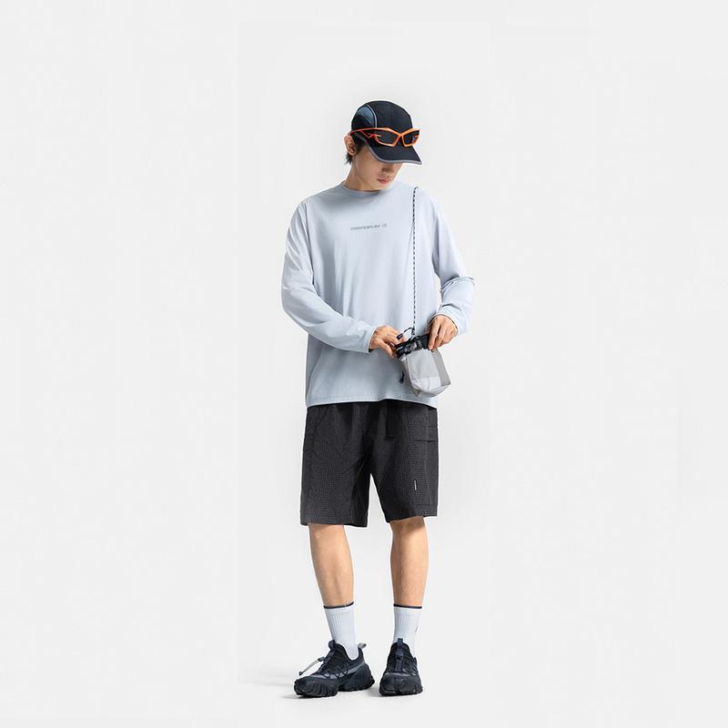 Li Ning CF Outdoor Sun Protection Water-Repellent Multi-Pocket Cargo Shorts Men Shorts Black AKSV229-6