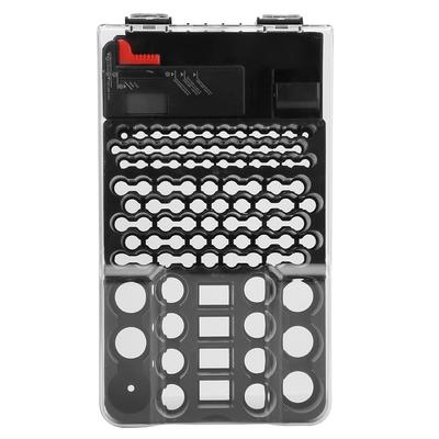 104 Grids Portable Battery Organizer Storage Box Carrying Case Holder With Battery Tester