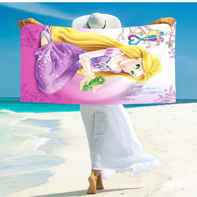 1pc Princesses Magical Garden Beach Towel,quick Drying Absorbent Beach Towel,outdoor Sports Swimming Beach towel,Soft and Comfortable Y71612