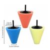 3 Pieces Cone-Shaped Polishing Wheel Soft Cone Sponge Ball Versatile