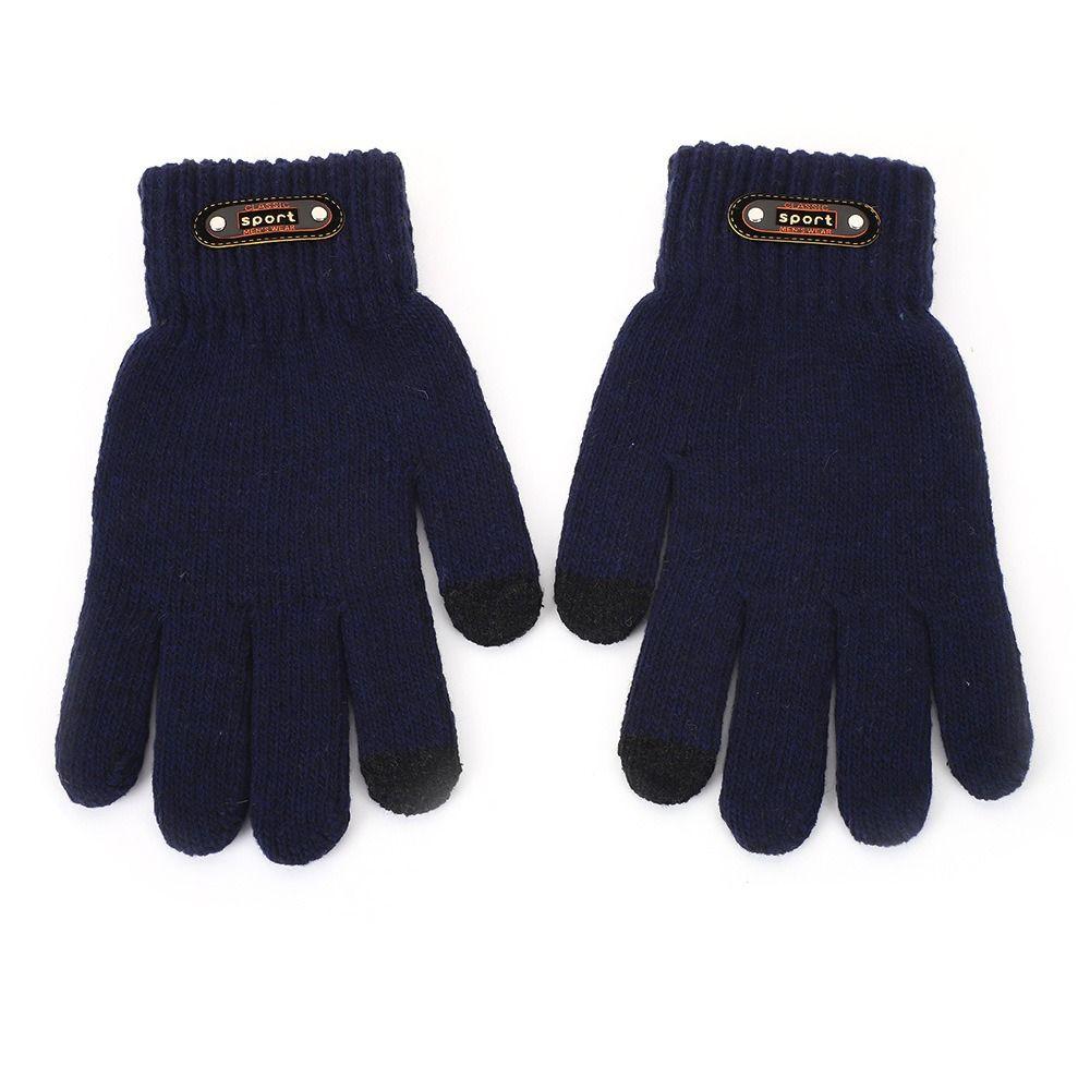 Single/Double-layer Cold-proof Gloves Thick Warm Touch Screen Glove Men's Winter Gloves  Outdoor