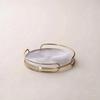 Glass Tray with Metal Frame Tone Round Handles Decorative for Home Stylists, Hosts, Coffee