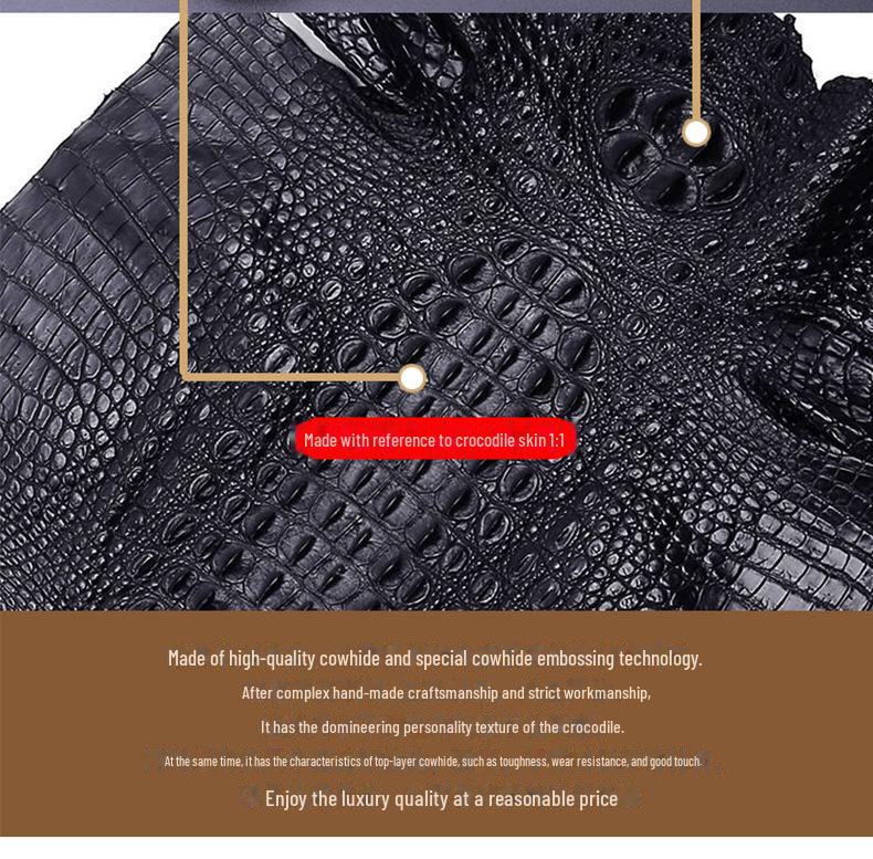 iQOO Z6 Premium Crocodile Skull Leather Half-Cover Case