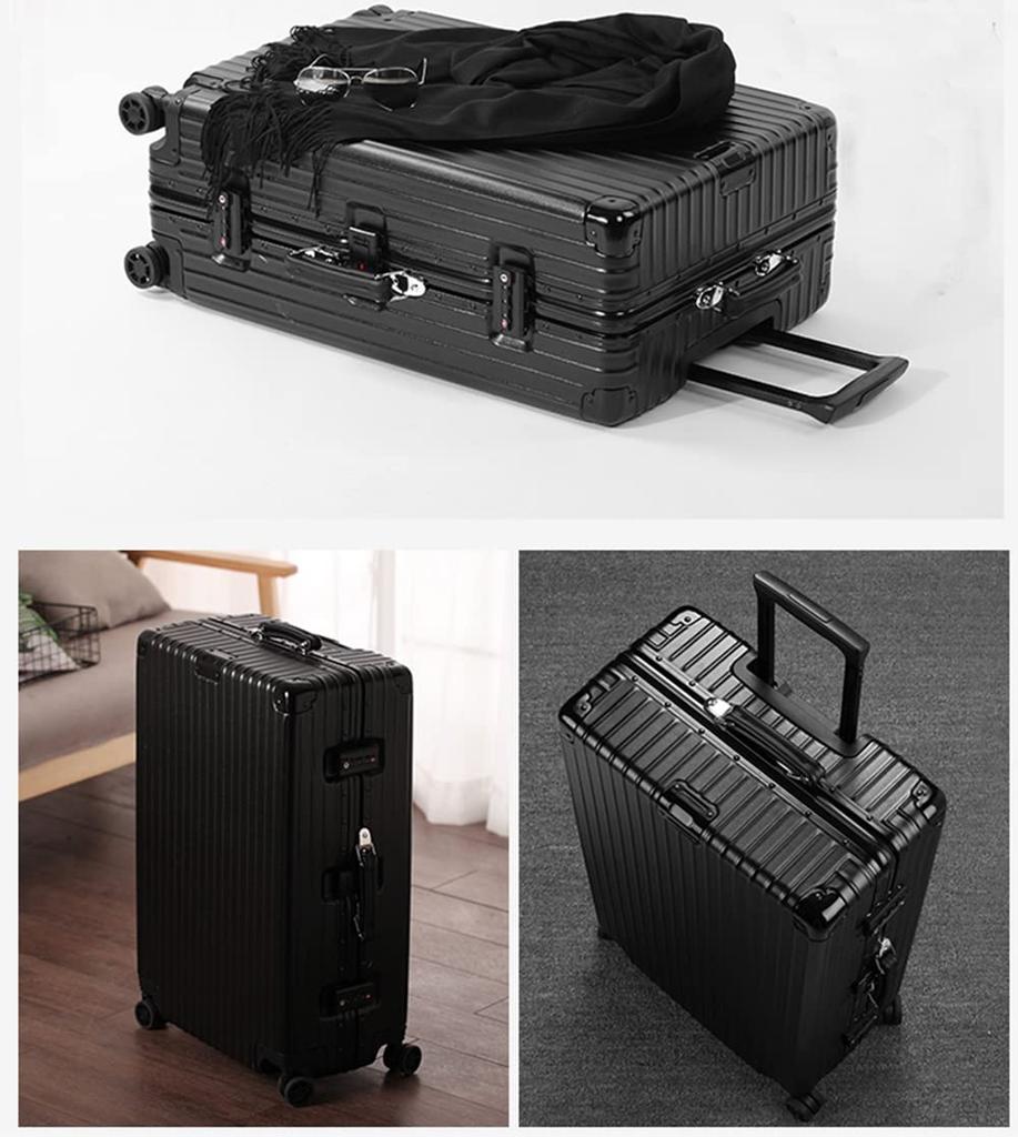 Suitcase Aluminum Frame Lightweight Carry Case Shockproof Carry Case Carry Bag Popular Large TSA Lock Quiet Travel Business Suitcase 1608 [lanbao]