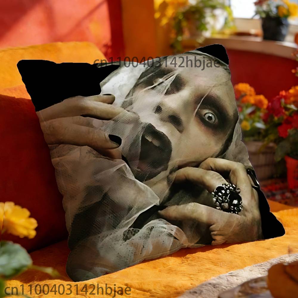 

M-MarilynS M-MansonS Pillow Case Print Polyester Fiber 40X40 cm Home Sofa Throw Cushion Cover Decoration 30cmx30cm