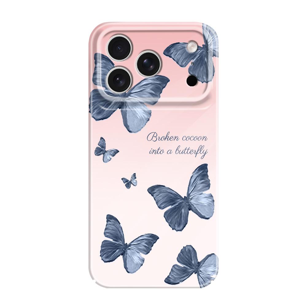 

Alluring Butterfly Phone Case For iPhone 17 Air 16 16E 15 14 Plus Pro Max Film Hard Cover iPhone 14 Pro