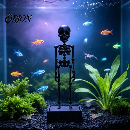 Atmospheric Underwater Decoration Dancing Skeleton Aquarium Bubbler with Movable Joints for Halloween Fish Tank Decorations, Creative Gift Keepers Air