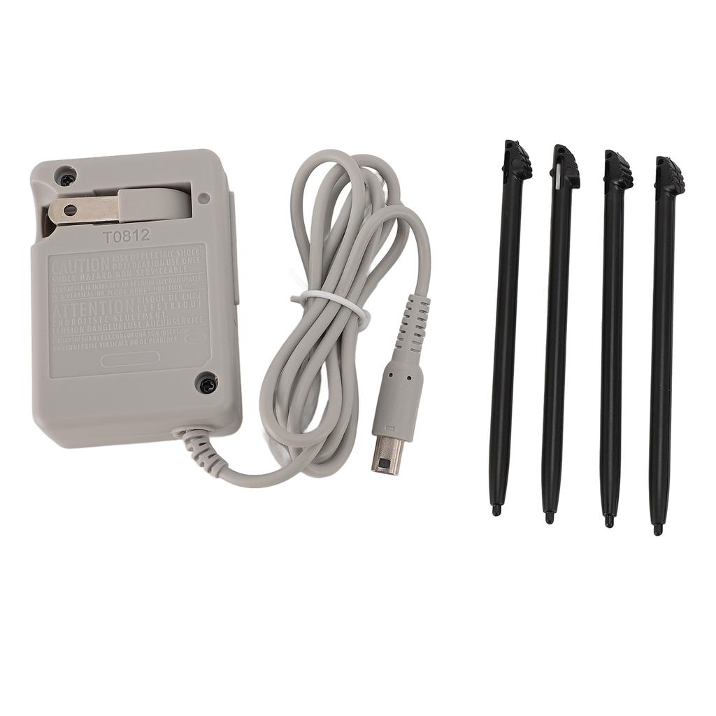Charger Kit Enhance Gaming Experience Replacement Touch Control Pen Set AC Power Adapter for 3DS XL