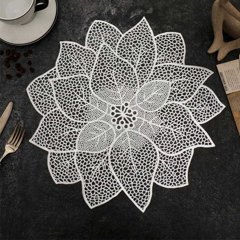 Pvc Table Flag Long Style Solid Color Bronzing Table Runner Burlap Creative Irregular Flowers Nordic Light Luxury Decoration S
