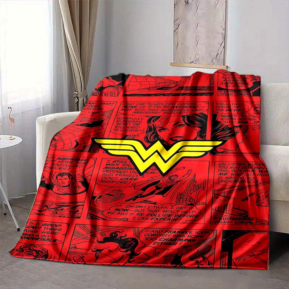 1pc Wonder Woman Blanket Polyester Fiber, All Season Comfort for Sofa, Bed, Office, Car, Camping Ideal Home Decor & Gift, Office Comfort
