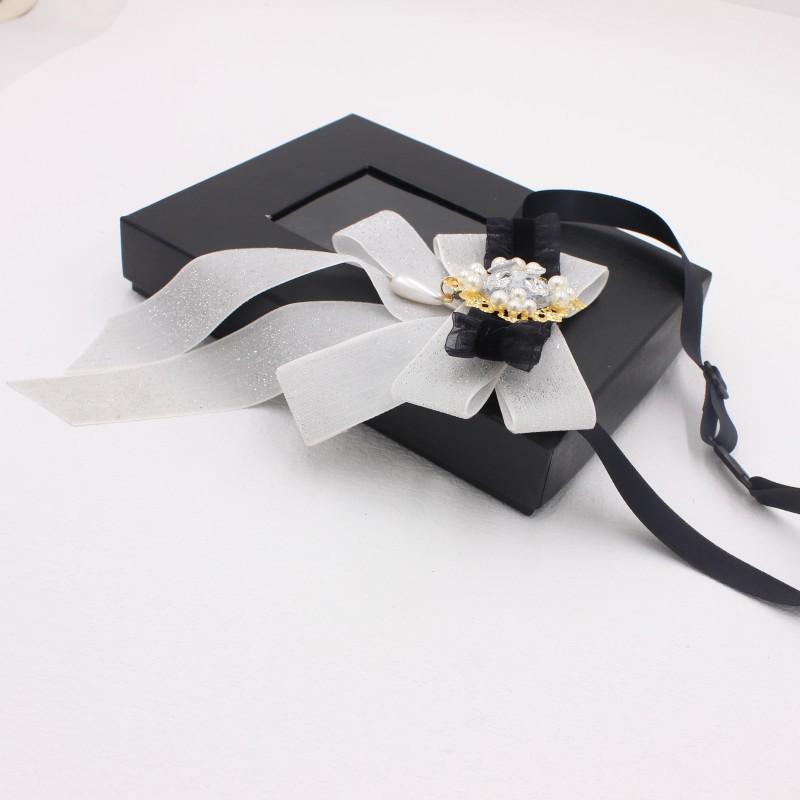 Starry Cat Rhinestone Bow Tie: Korean Style Sequin Stage Lapel Flower Collar Accessory TS258