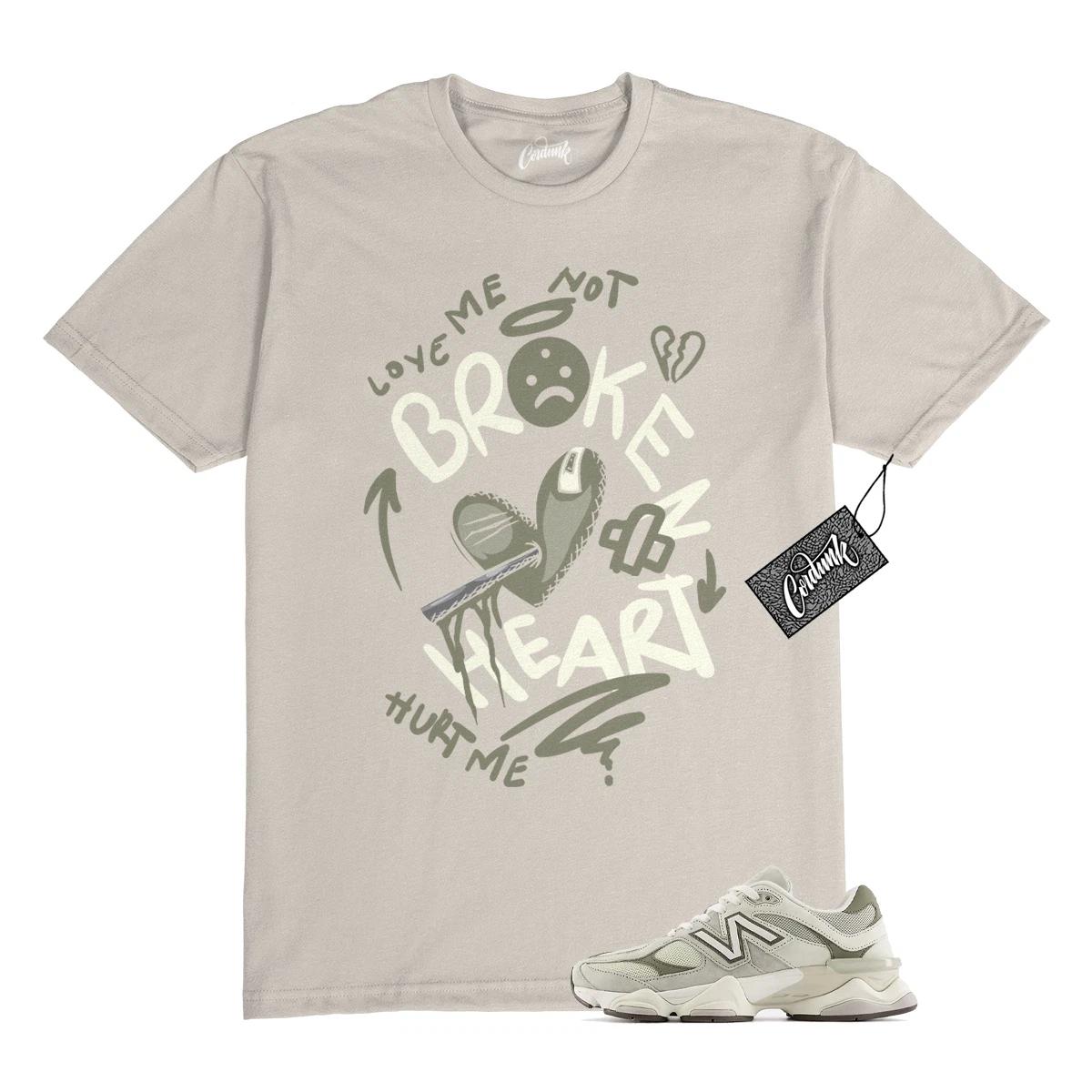 9060 Olivine Lichen Green Dark T Shirt to Match BROKEN XL