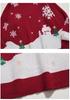 2026 European Women's Round Neck Christmas Cartoon Knit Sweater