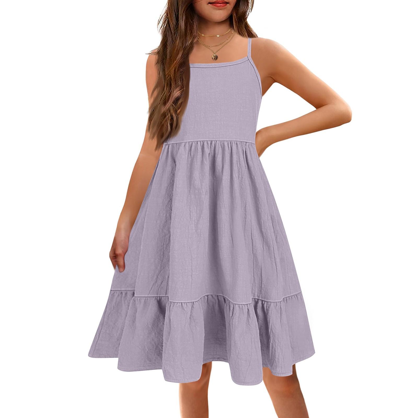 The Summer Children Condole Sleeveless Cute Princess Leisure Dresses Of The Girls 110
