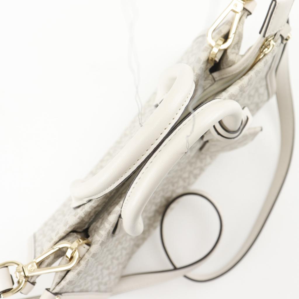 Michael Kors Mirela Small Handbag 35F2G7ZC5B 2WAYShoulder Signature White PVC Women Used
