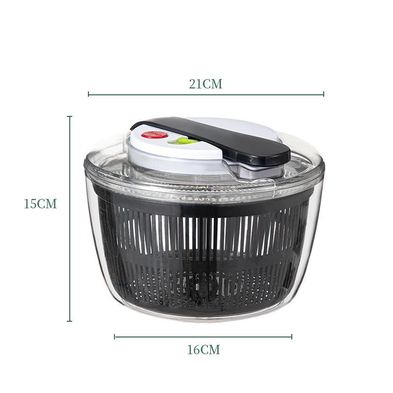 Household Salad Dryer Salad Spinner Vegetable Dehydrator Multi-Function Absorbent Basket Manual Vegetable Dryer Kitchen