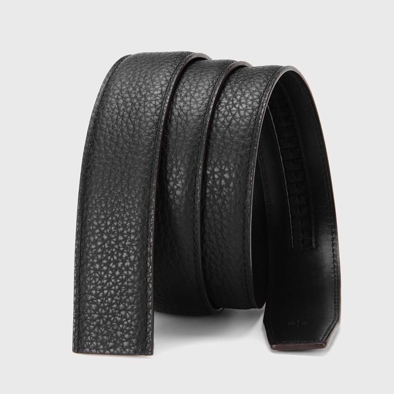 Men's Premium Cowhide Leather Belt with Automatic Pin Buckle