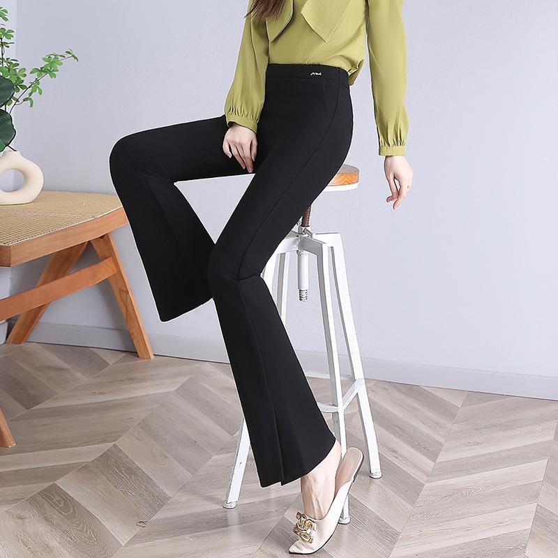 Women's Spring and Summer Thin Section High-waisted Thin Slim Open Micro-legged Suit Pants